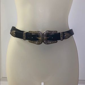 Double Buckle Western Belt